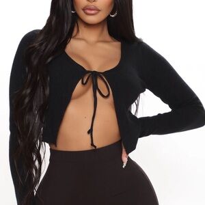 Fashion Nova tie Bow Sweater